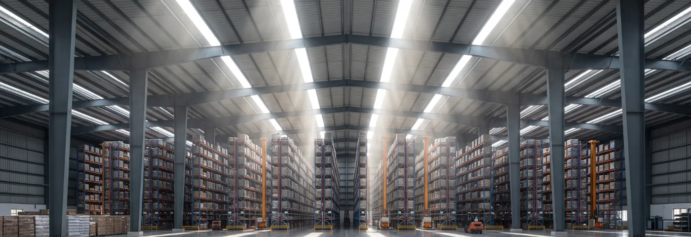 Warehouse and logistics hub steel structure