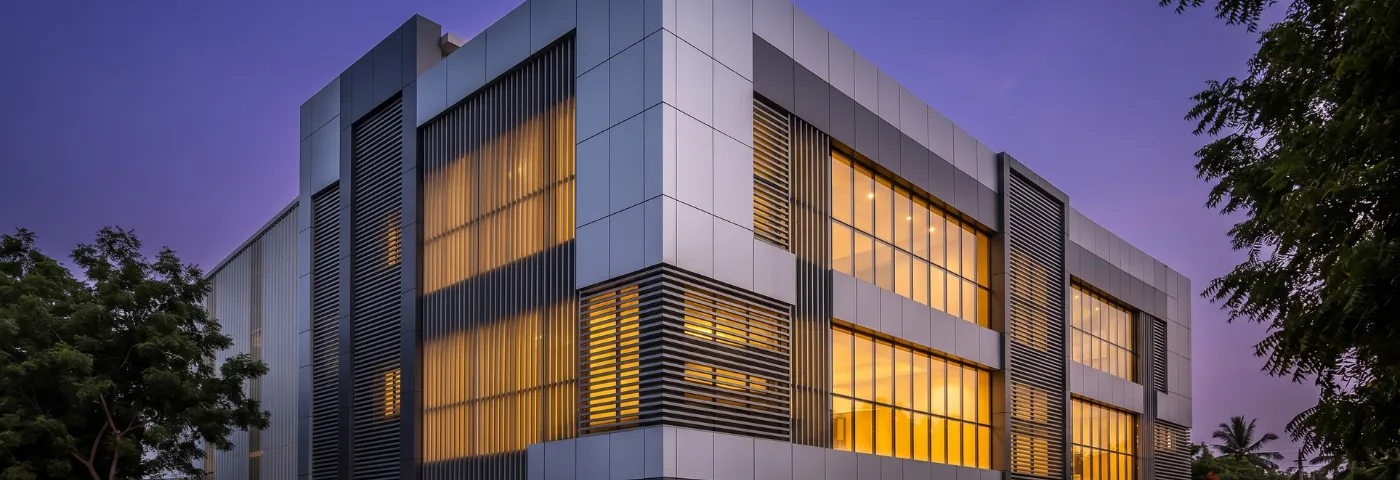 ACP composite cladding facade industrial building