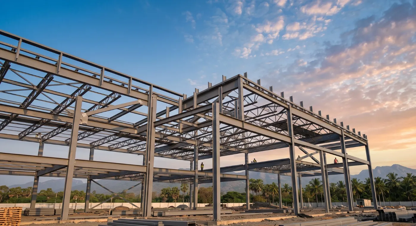 Custom geometric steel structural fabrication