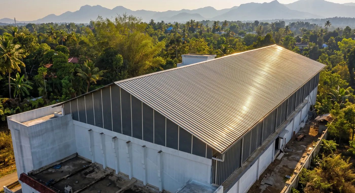 Lightweight aluminium roofing system